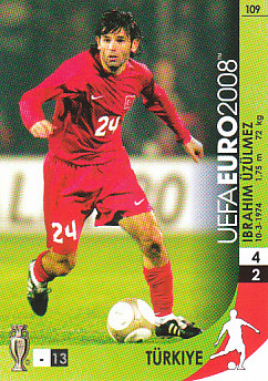 Ibrahim Uzulmez Turkey Panini Euro 2008 Card Game #109
